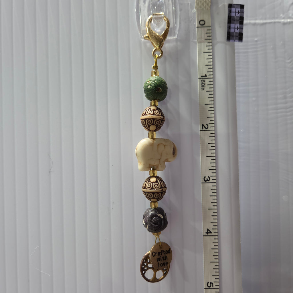 Tree of Life Elephant Rearview Mirror Charm