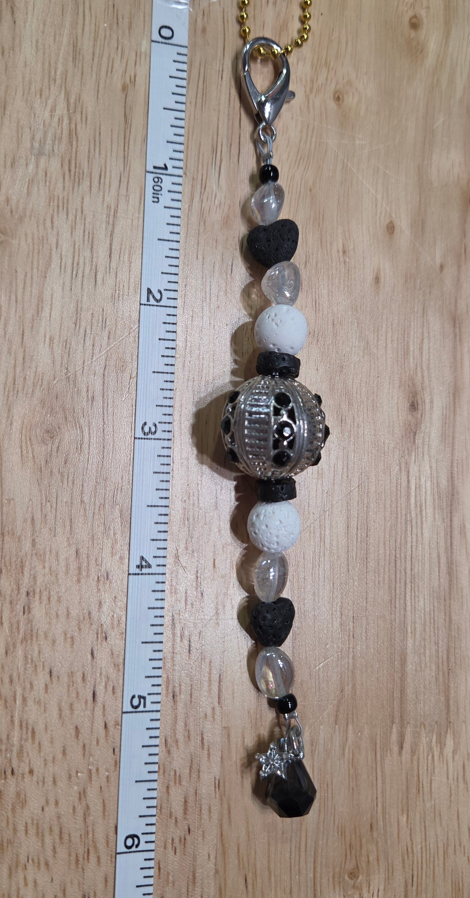 Midnight Pearl Rearview Mirror Charm