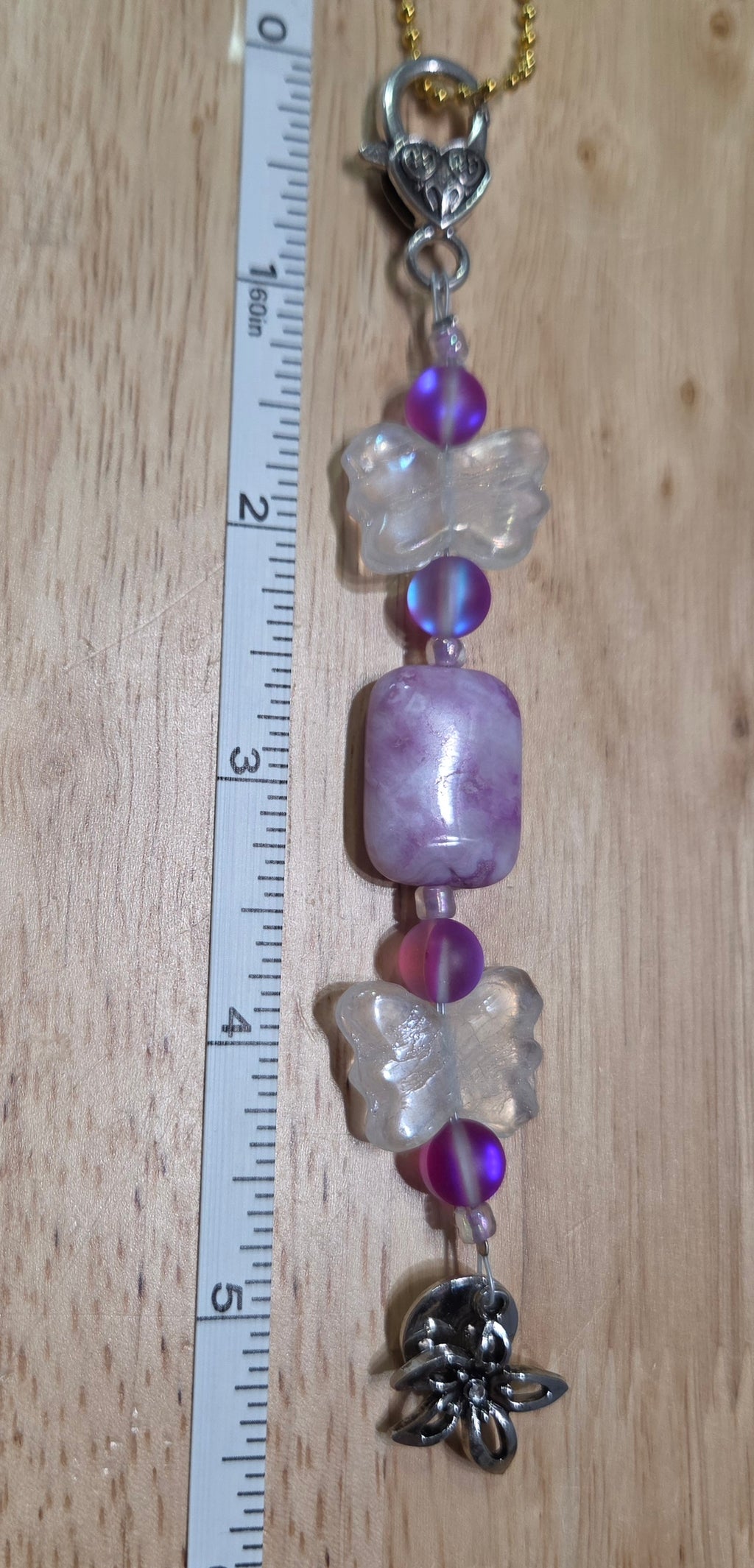 Butterfly Blossom Rearview Mirror Charm