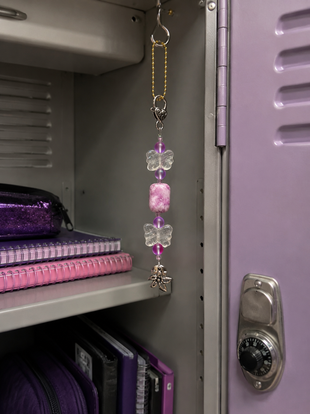 Butterfly Blossom Rearview Mirror Charm
